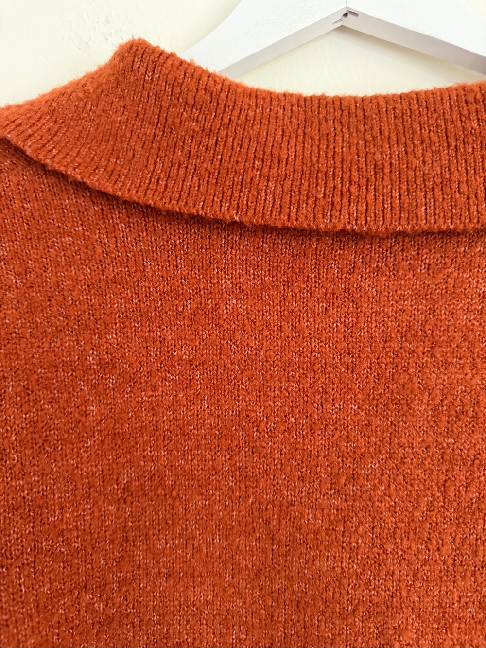 SOPHIE RUE Rust Collared Sweater - XL - Picture 6 of 7
